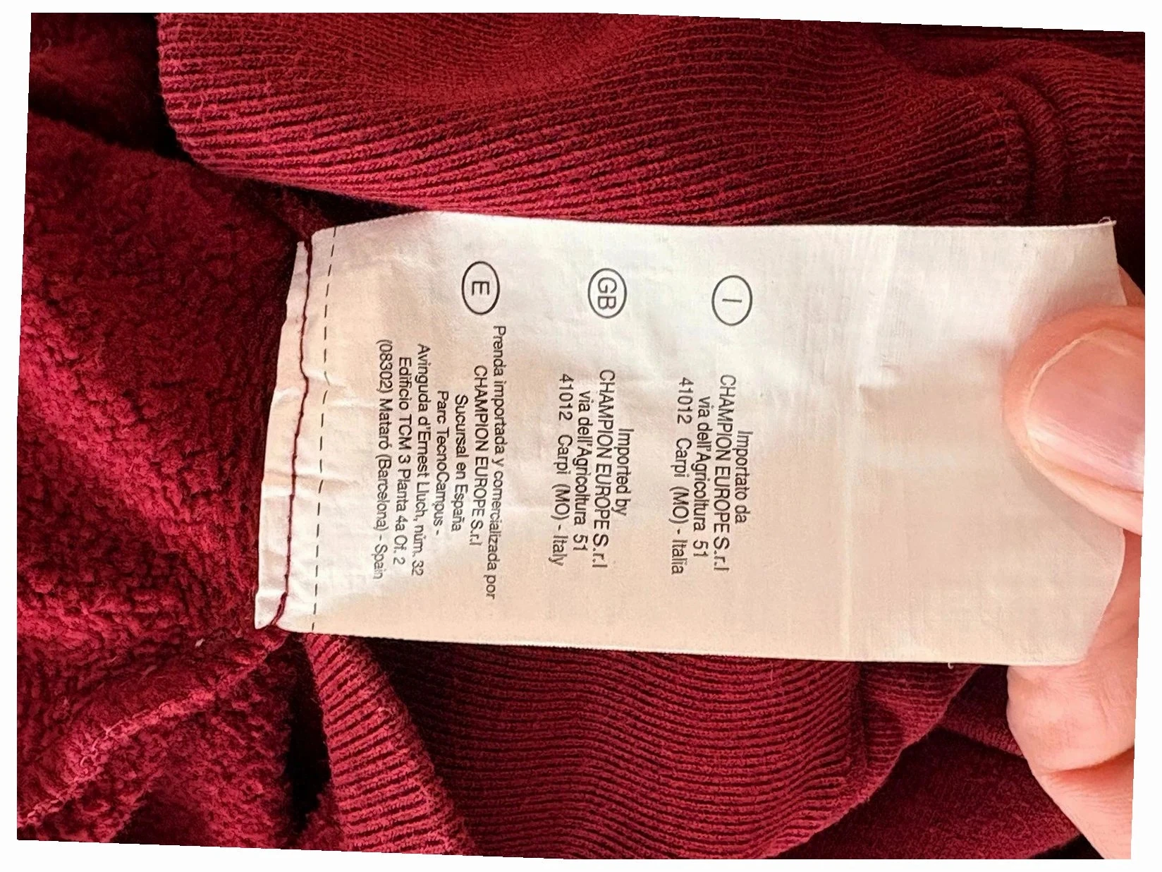 Champion Bordeaux M Hoodie – Logo Sleeve Sweatshirt – photo 4